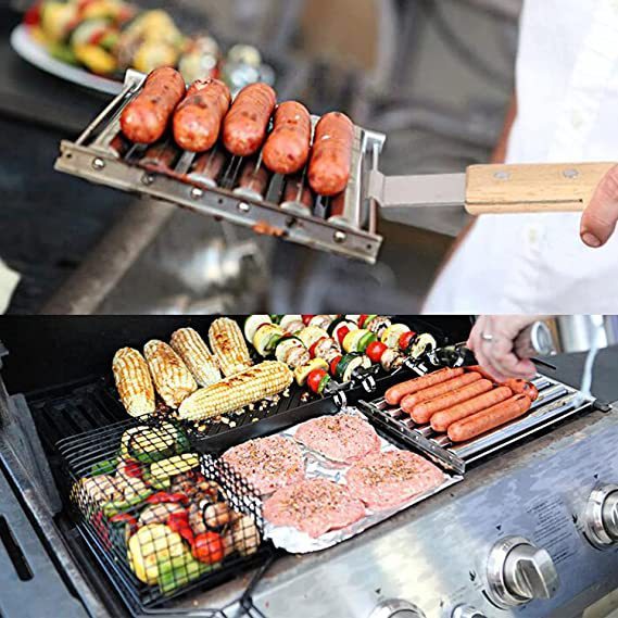 Hot Dog Roller Stainless Steel–Perfect BBQ Tool
