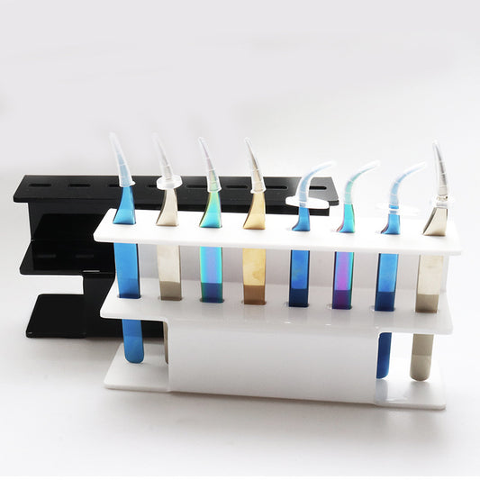 8 Hole Acrylic Eyelash Tweezers Storage Holder Stand