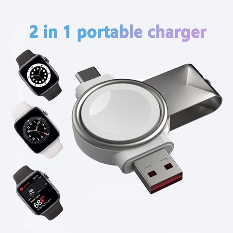 2-in-1 Magnetic Wireless Charger for Apple Watch