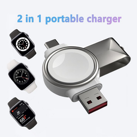 2-in-1 Magnetic Wireless Charger for Apple Watch