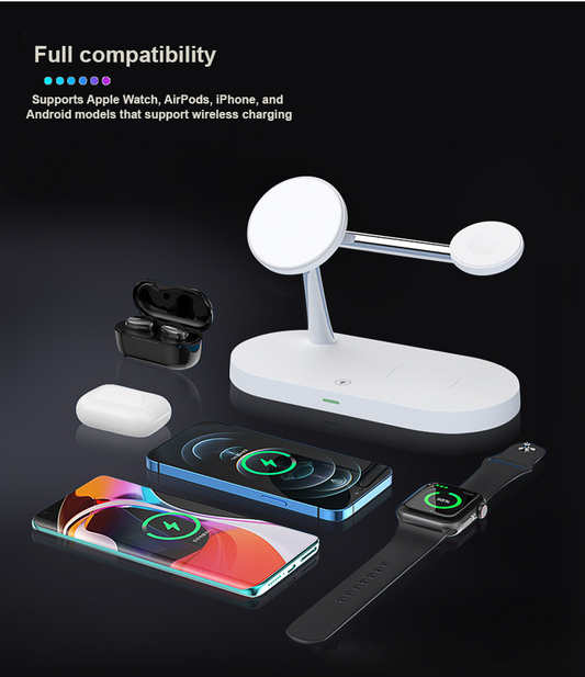 5-in-1 Magnetic Wireless Fast Charging Night Light Bracket for iPhone and Android