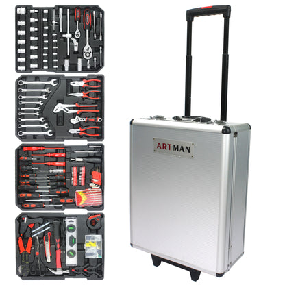 899pcs Home Repair Tool Set Kit Toolbox Storage Case with 4 Drawers