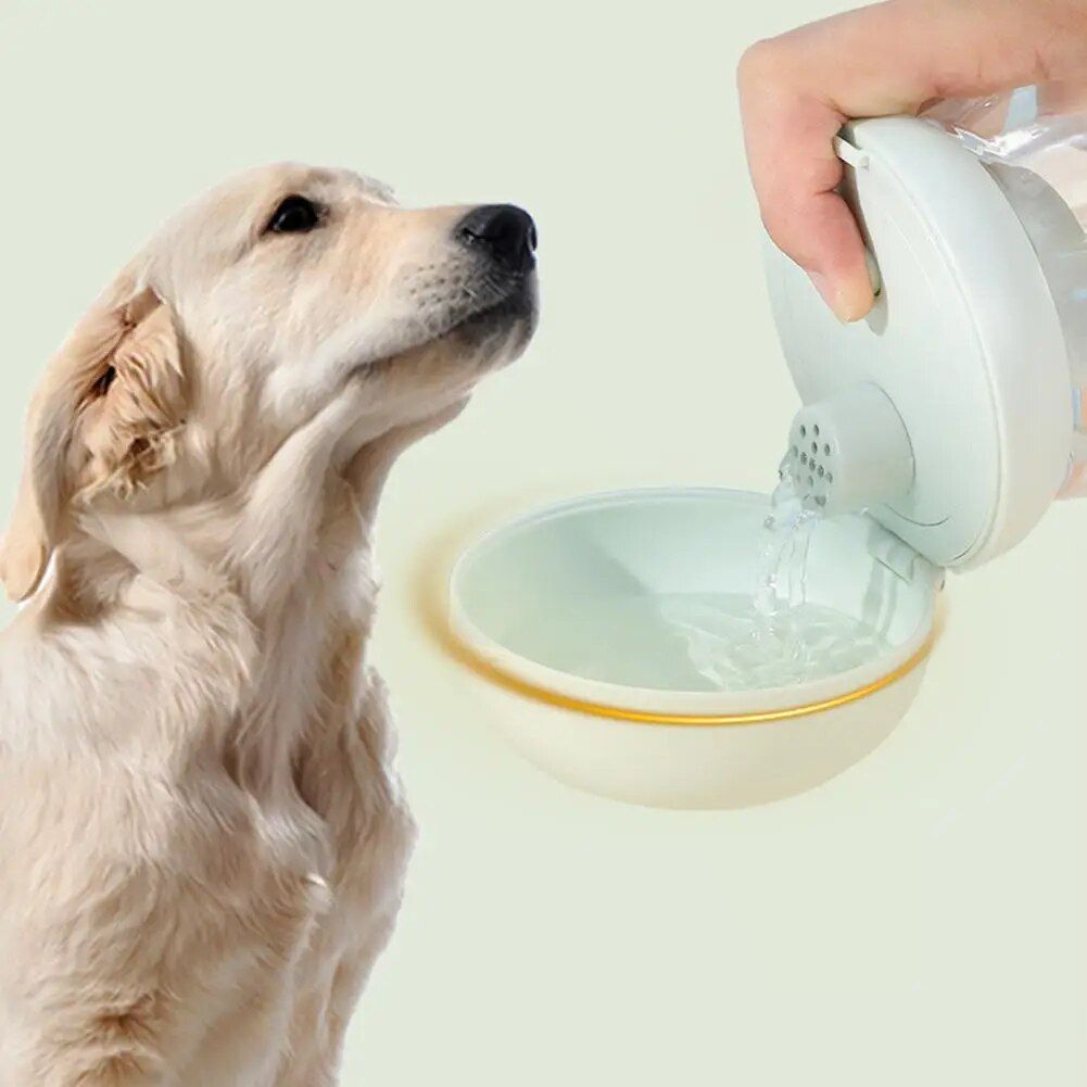 300ml Leak Proof Portable Pet Water Bottle with Travel Bowl