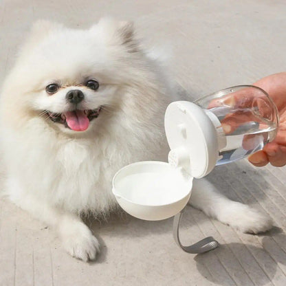 300ml Leak Proof Portable Pet Water Bottle with Travel Bowl